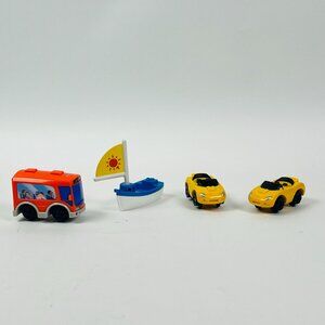 Geotrax Fisher Price Lot Bus Sailboat & 2 Cars 2003